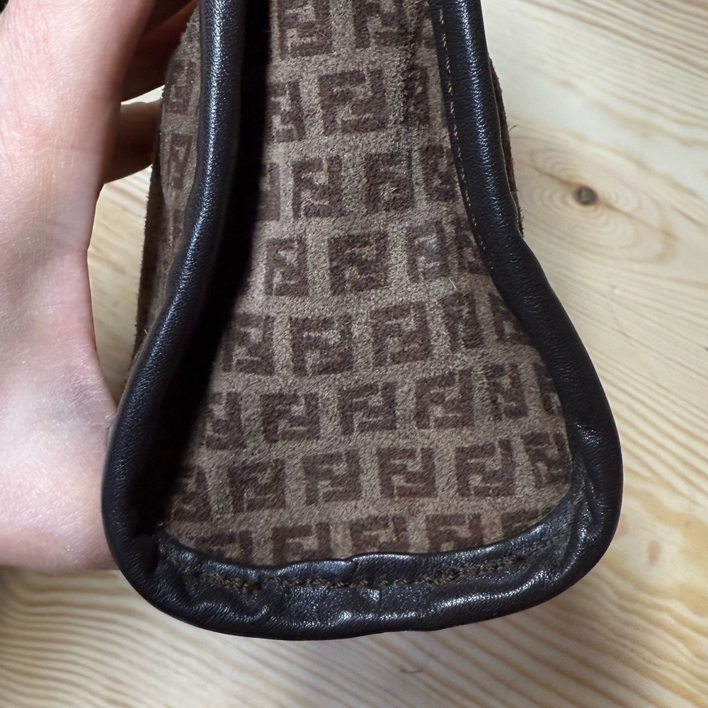 FENDI Zucca Suede Pouch - Picture 11 of 12